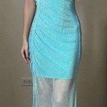 Saylor  rhinestones maxi blue dress size S sleeveless C9 Photo 0
