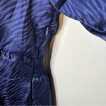 Collective Concepts  Zebra Jacquard Mini Dress Satin Blue M Photo 7