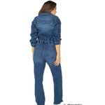 Celebrity Pink Women’s Long Sleeve Denim Boiler Suit Dark Wash Size Small Photo 1