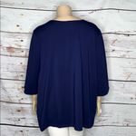 Catherines NWT Size 4X 30/32W Navy Blue Suprema Collection Knit Top Shirt Photo 2
