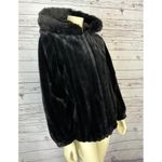 Dress Barn Faux fur hooded coat jacket zippered closing  size small Photo 7