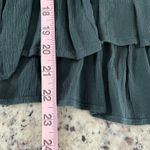 American Eagle  Outfitters Dark Green Textured Peasant Blouse Lace Detail Medium Photo 7