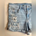 American Eagle  Outfitters Mid Rise Distressed Cuffed Hem Jean Shorts Size 12 Photo 1