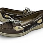 Sperry  Taupe with Grey Sequins Top-Sider Angelfish Boat Shoes Size 6.5 Photo 0