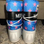 Moon Boots Icon Retrobiker Pink stars Print Boots Blue Size 6 Photo 6