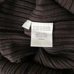 Naadam Striped Ribbed Silk Cashmere Blend Midi Dress Chocolate Brown Size Large Photo 5