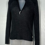 The North Face Women’s A5 Series 1/4 Zip Black Ribbed Pullover Size Medium EUC Photo 0