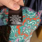 Anthropologie Paper Locket Paisley Pleated Back Top Navy Mixed Media Size Medium Photo 5