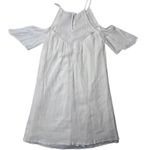 Speechless  Women's White Short Cold Shoulder Dress Crochet Detail Size S Boho Photo 1