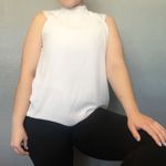Buckle H.I.P. • White Cowl Neck Tank Top Size Small Photo 0