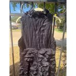 Noon Times Black Sleeveless Ruffle Neck Tiered Skirt Sheath Dress Size 14 Photo 4