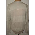 Gap NWT New Womens Sweater Sheer Striped S Khaki Beige Tan LS Linen Cotton Photo 2