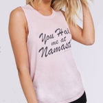 Spiritual Gangster You Had Me At Namaste YogaTank Pink- Size XS Photo 0