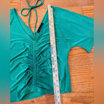 White House | Black Market  MJ Ruched Front Top – Size S – Green Photo 4