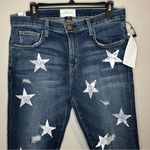 Current/Elliott NEW Current Elliott The Fling star print boyfriend jeans women’s size 28 Photo 2