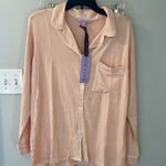 Hale Bob  2 piece classic pajama set in pink with white piping size small NWT Photo 6