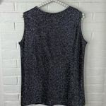 Vintage Montgomery Ward Silver Sparkle Button Down Shirt + Tank Set Black Size M Photo 10