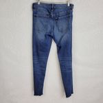 Gap  Women's Jeans 6 Blue Distressed Coupe Girlfriend Mid Rise Skinny Fit Button Photo 1