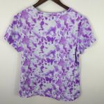 Jane and Bleecker Top S Purple Tie Dye Lounge Tee Soft Girl Y2K Pastel Boho Photo 6