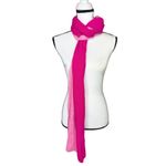 AQUA  Bloomingdales Long Color Block Acrylic Knit Winter Wrap Scarf Outdoors Pink Photo 1