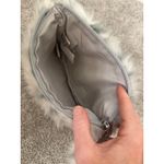 NWT Pottery Barn Teen Faux Fur Zipper Pouch in Gray Snow Leopard Photo 3