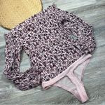 Free People  pretty petal smocked off shoulder‎ bodysuit Photo 4