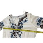 Parker Womens XS White Embroidered Maeve Boho Blouson Long Sleeve Mini Dress Photo 4