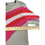 Wooden Ships Paola Buendia Sweater Stripe Womens Pink Tan Open Knit #F4-6 Photo 4