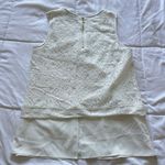 Karl Lagerfeld White Lace Sleeveless Tank Top Womens Small Zipper High Neck Photo 5