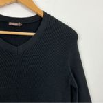 J. McLaughlin J. McLaughlin Black V Neck Ribbed Sweater Size XS Photo 2