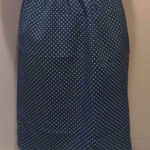 Vintage Black & White Petite Polka Dot Stretch Skirt Size 14P Photo 0