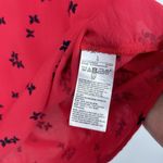 Gap  Womens Red Butterfly Print Popover Top Long Sleeve V Neck Boho Size L Photo 9