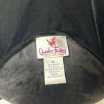Quacker Factory  Velvet Velour Tank Top Shirt Blouse Plus Sz XL Black Sequin Neck Photo 9