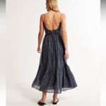 Abercrombie & Fitch  Polka Dot Low Back Maxi Dress Size Small Blue Tiered AF Photo 1