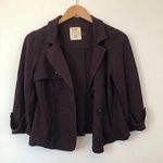 Anthropologie ALLIHOP  Through the Seasons Blazer Plum Purple 3/4 Sleeve Small S Photo 7
