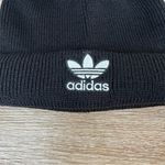 Adidas  Black Ribbed Knit Trefoil Knit Beanie Photo 2