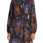 Farm Rio  NWT Sparkle Flowers Black Satin Mini Dress - small ($225) Photo 1