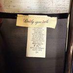 Blue Shirt with Black Mesh Detail Size 2X Photo 2