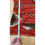 Ralph Lauren Lauren Active Aztec Red Quarter Zip 3/4 Sleeve Thermal Top Large Photo 6