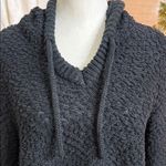 GreenTea Sweater Hoodie Women’s Large Soft Textured Black Pullover Photo 2