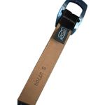 Brighton  Black Dress Belt with Gold Buckle and Smooth Finish Photo 6