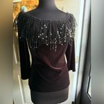 Vintage Y2K Cachet black velvet off Photo 1