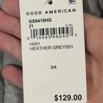 Good American  Heather Grey Fleece Shirt Jacket Size 3/4 NWT $129 Cozy Button Up Photo 6