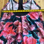 Lululemon  Floral Racerback Tank Top Pink Roses – Size Approx S Photo 4