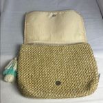 Philosophy Tan Woven Clutch with Tassel Photo 5