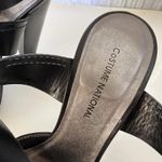 CoSTUME NATIONAL HTF Black Leather Ankle Cuff Strap Pump Heels Pointed Toe 36.5 Size 6 Photo 1