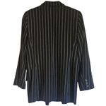 Apara Paris Pinstripe Blazer Women's Business Casual Wool Size 42‎ / XL Blue Photo 8