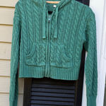 American Eagle  Outfitters Green Hooded Cardigan Photo 0