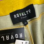 NWT Royalty by Maluma Faux Leather Yellow Pants Size M Photo 4