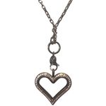 Origami Owl  Rose Gold Tone Crystal Heart Locket Necklace Photo 11